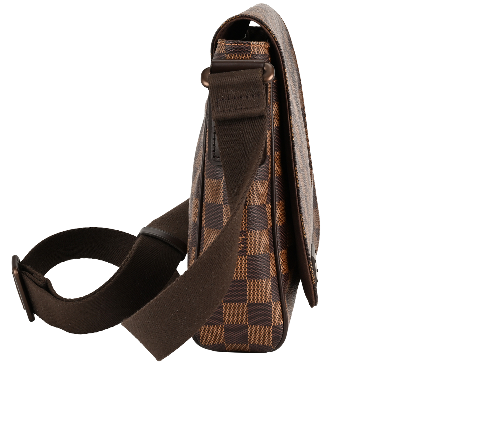 District PM Messenger, &pound;575, Handbags, Brown, Canvas, Side view